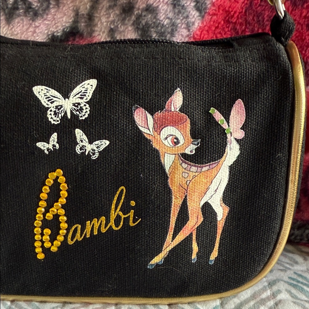 Disney Black and Gold Bambi Shoulder Bag - Picture 2 of 6